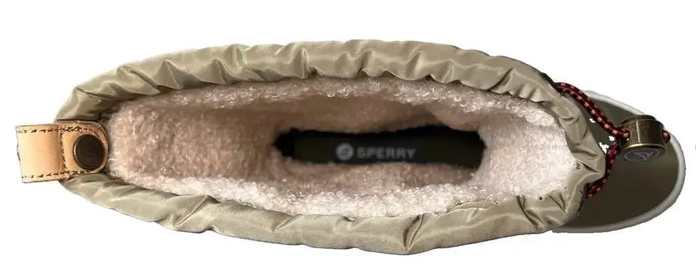 Sperry Torrent Fold Down Snow Boots Women US5 Nylon Olive STS89000 NEW IN BOX
